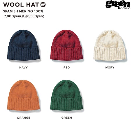 25-26 GREEN CLOTHING WOOL HAT