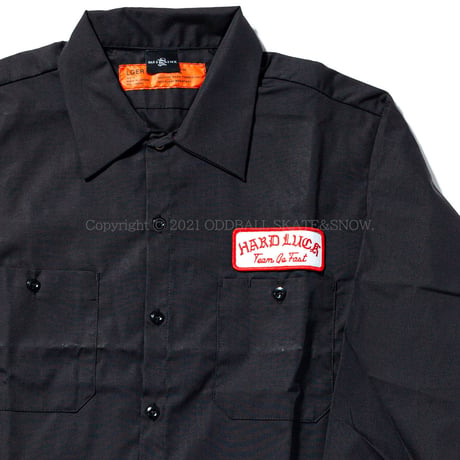HARD LUCK POOL SERVICE L/S WORK SHIRT black