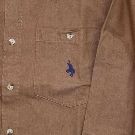 ODDBALL ORIGINAL BD DENIM L/S SHIRT brown