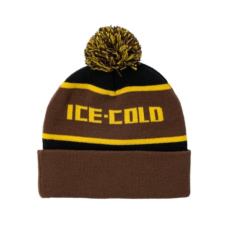 ANTI HERO ICE COLD Pom Beanie BLACK BROWN GOLD