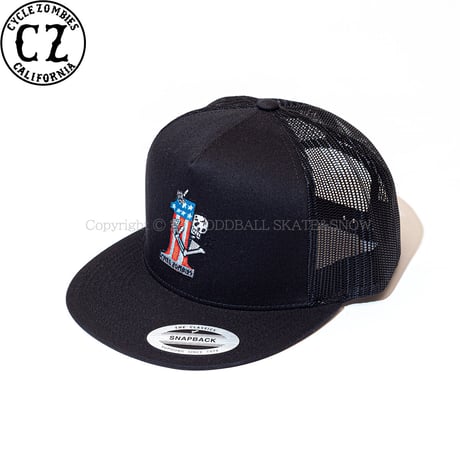 CYCLE ZOMBIES LAST PLACE TWILL TRUCKER HAT Black