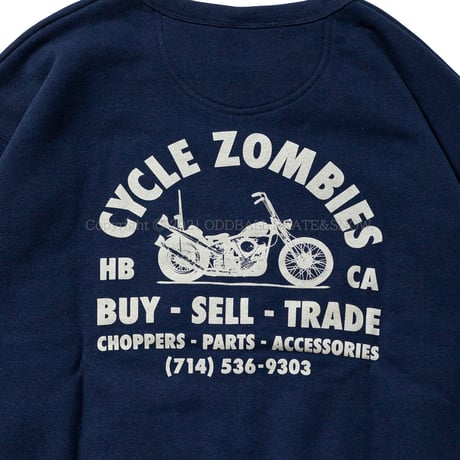 CYCLE ZOMBIES TALON Premium Crew Sweatshirt Navy