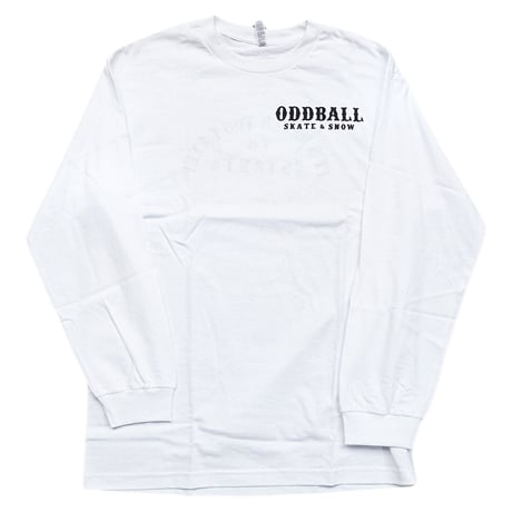 ODDBALL SKATE&SNOW TO START L/S TEE white