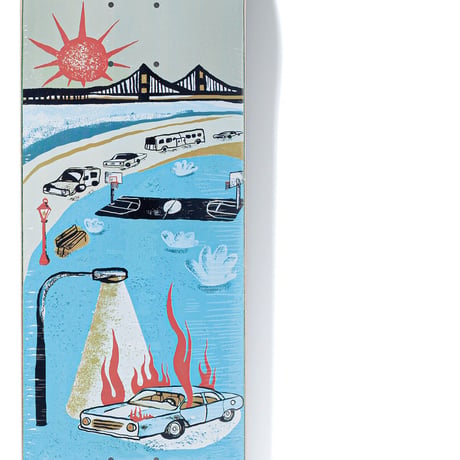 TRAFFIC COURTS CITY BLOCKS DECK Art by Charlie Dunkel