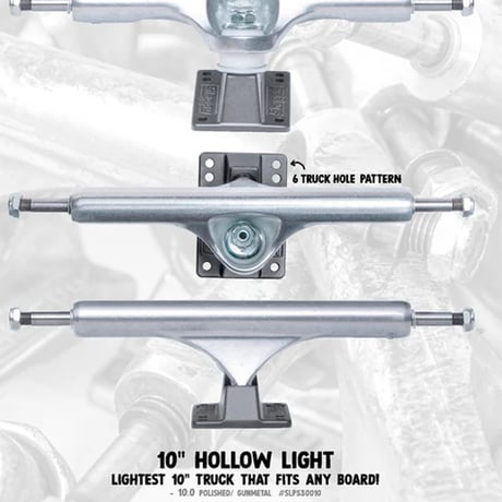 SLAPPY TRUCKS ST1 HOLLOW LIGHTS POLISHED/GUNMEAL