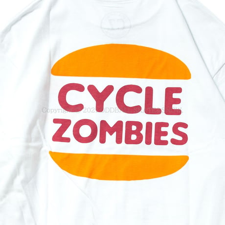 CYCLE ZOMBIES BURGER Standard S/S T-Shirt White