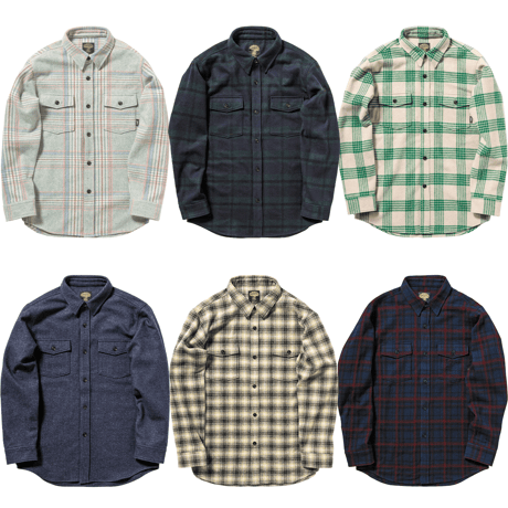 早期予約 26-27 GREEN CLOTHING WOOL FLANNEL SHIRTS