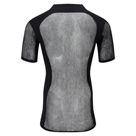 ACLIMA Wool Net T-Shirt Jet Black MEN'S