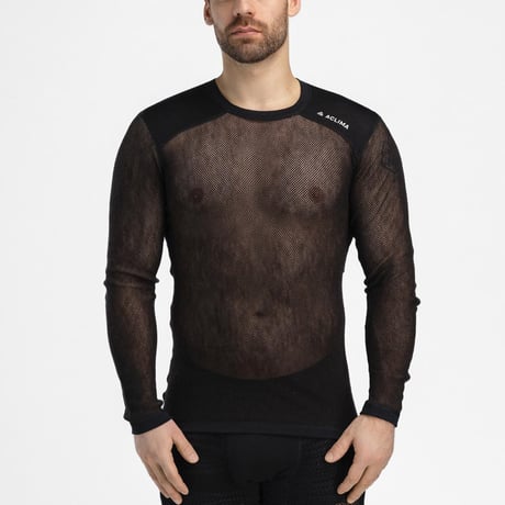 ACLIMA WOOLNET LIGHT CREW NECK MEN'S Jet Black