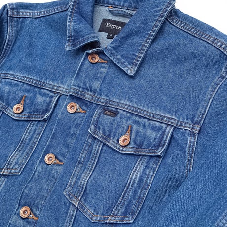 BRIXTON CABLE DENIM JACKET worm indigo