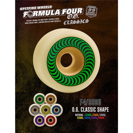 SPITFIRE WHEEL F4 OG CLASSIC 99DU