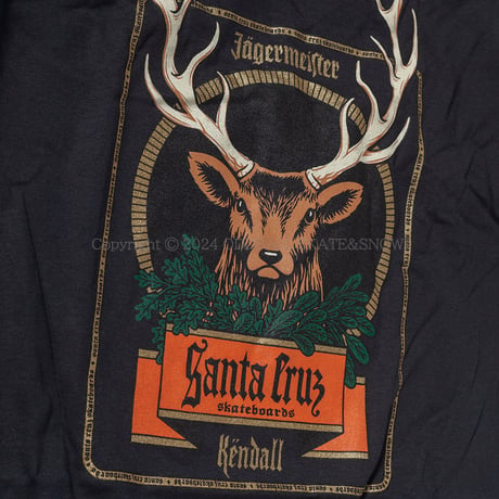 SANTACRUZ JAGERMEISTER KENDALL DEER S/S TEE black