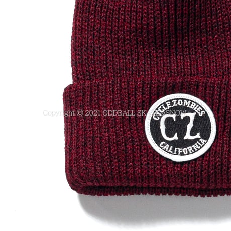 CYCLE ZOMBIES CALIFORNIA BEANIE Burgundy Heather