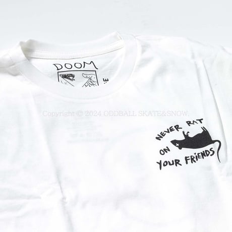 DOOM SAYERS Never Rat S/S Tee WHITE