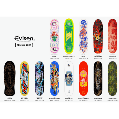 EVISEN SKATEBOARDS OBAKE LOGO MELLOW CONCAVE