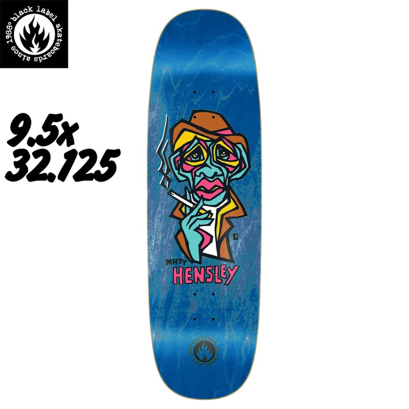 BLACKLABEL スケートボード　デッキ 9.5 Tugboat Black Label Matt Hensley Smoking Secton Tugboat