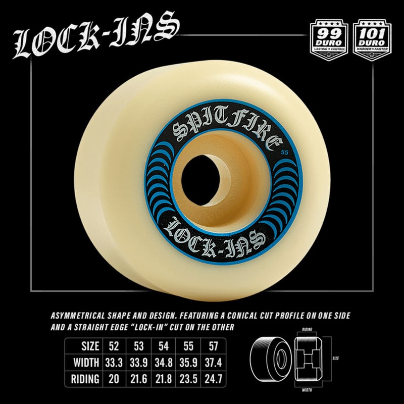 SPITFIRE WHEEL F4 LOCK INS 99DU | ODDBALL SKATE