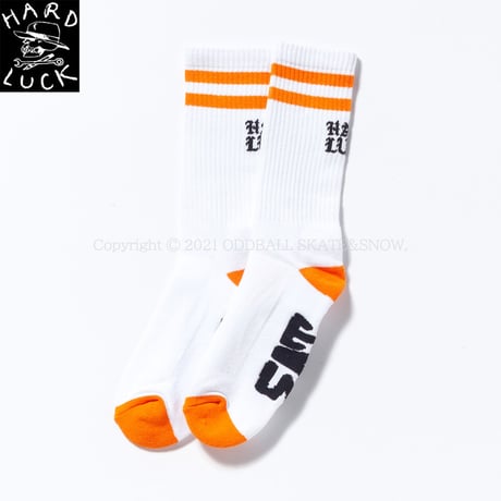 HARD LUCK OLD HAND SMALL STRIPE SOCKS white