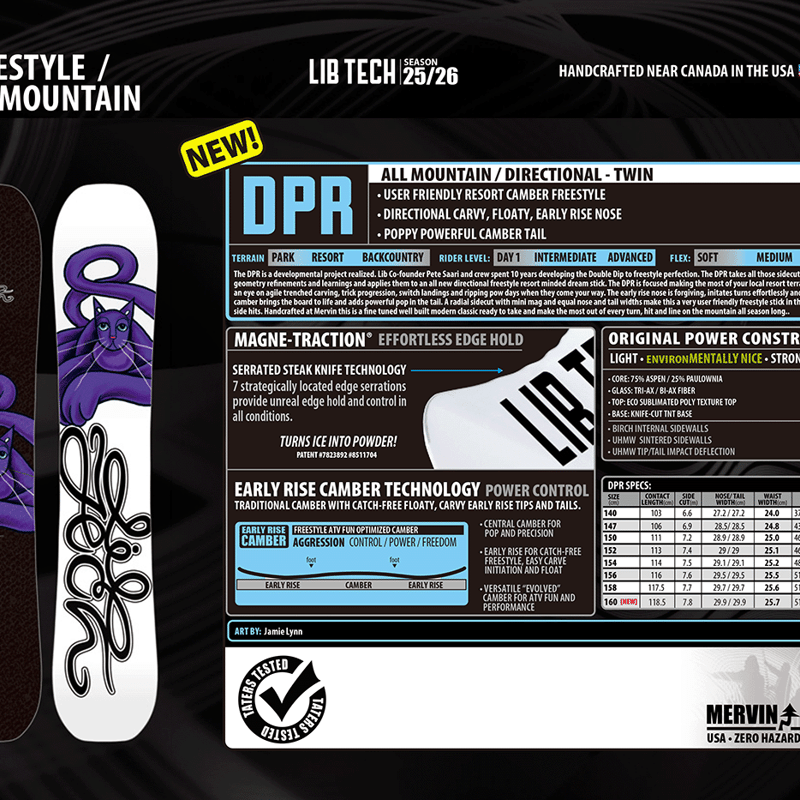 早期予約 26-27 正規品 LIBTECH DPR JAPAN | ODDBALL SKAT