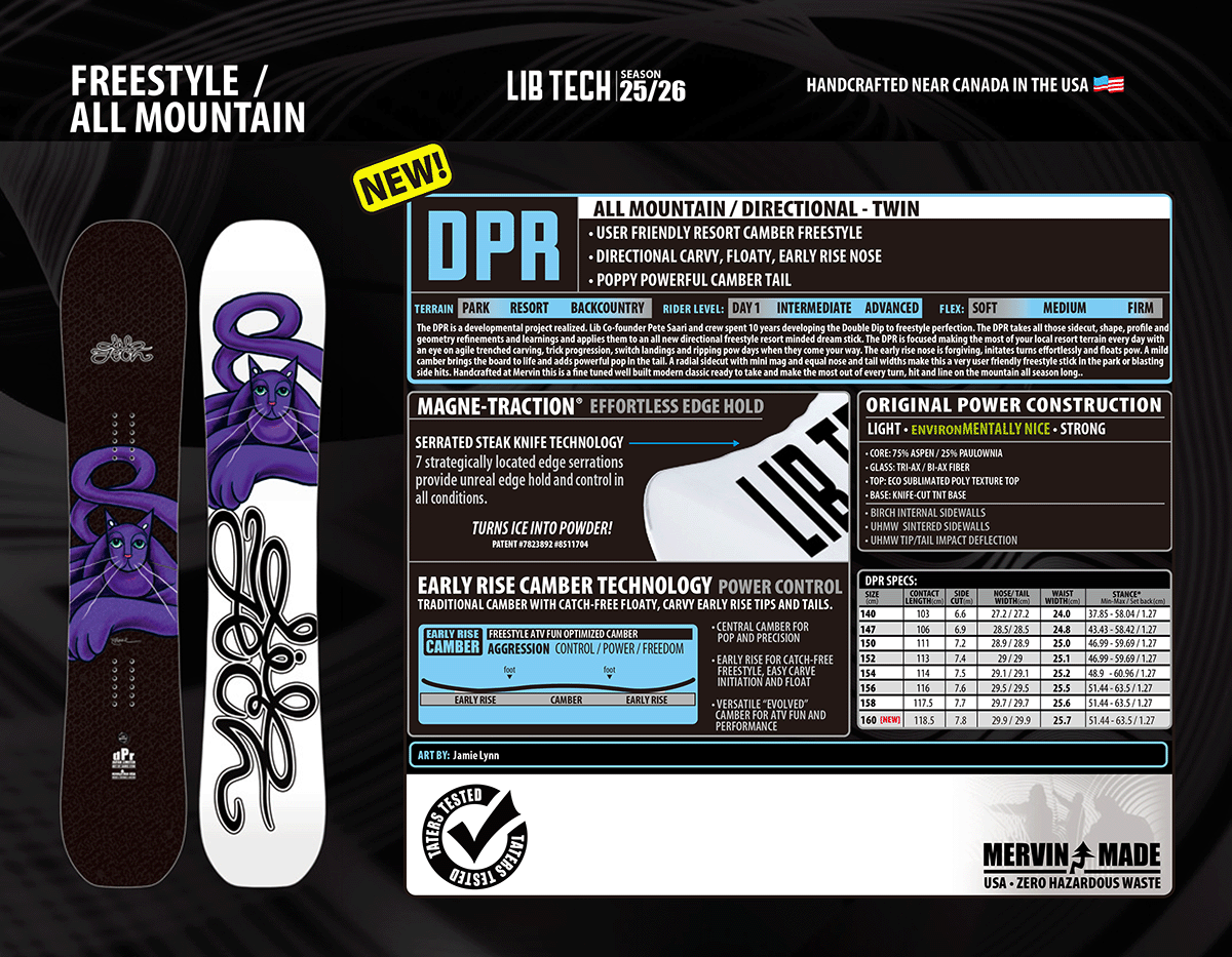 早期予約 26-27 正規品 LIBTECH DPR JAPAN | ODDBALL SKAT