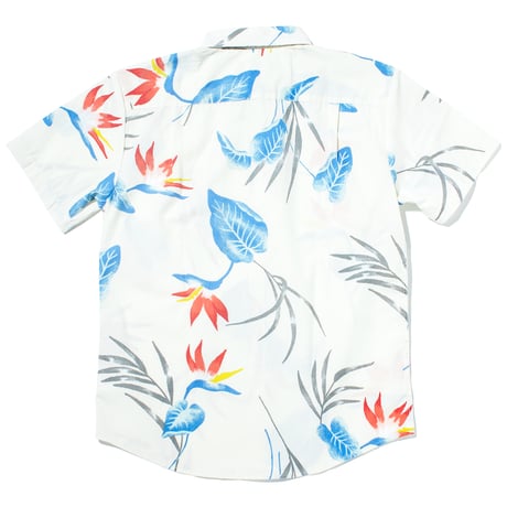 BRIXTON CHARTER PRINT S/S WOVEN off white/blue