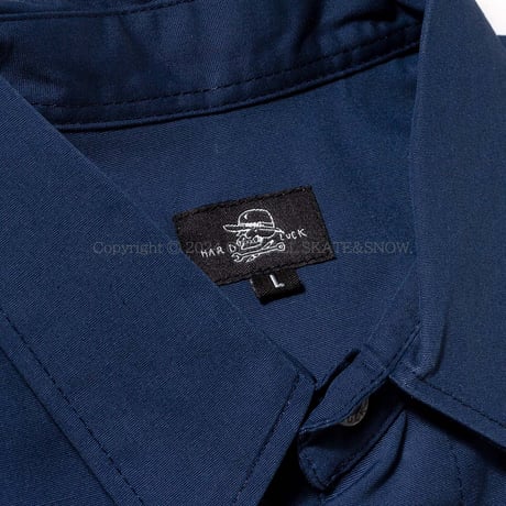 HARD LUCK ICON BUTTON UP S/S SHIRT NAVY