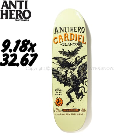 ANTI HERO SKATEBOARDS CARDIEL CARNALES 9.18
