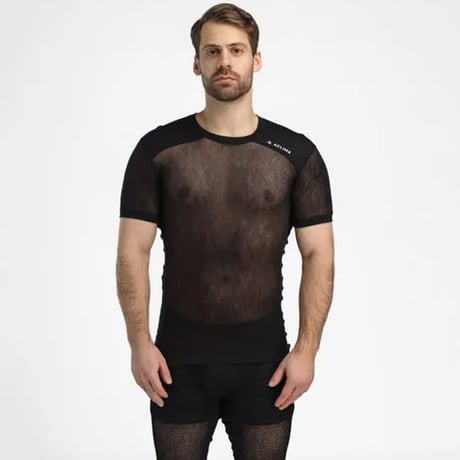 ACLIMA Wool Net Light T-shirt Jet Black MEN'S