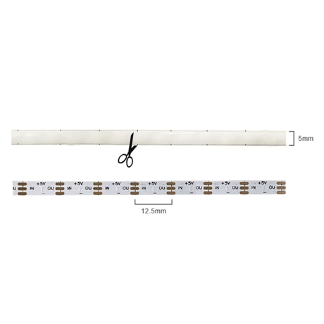 RGB COB Like LED Strip Light Slim 5mm DC5V (1.5m)
