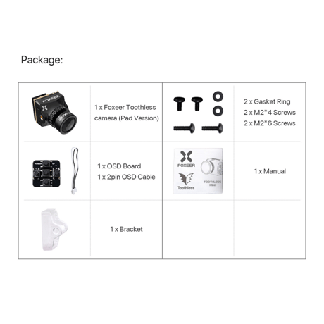 FOXEER Nano Toothless 2 StarLight FPV Camera