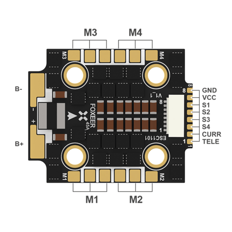 Foxeer Reaper F4 Mini 128K BL32 60A ESC