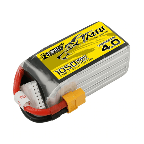 TATTU R-Line V4 22.2V 1050mAh 130C 6S LiPo Battery XT60