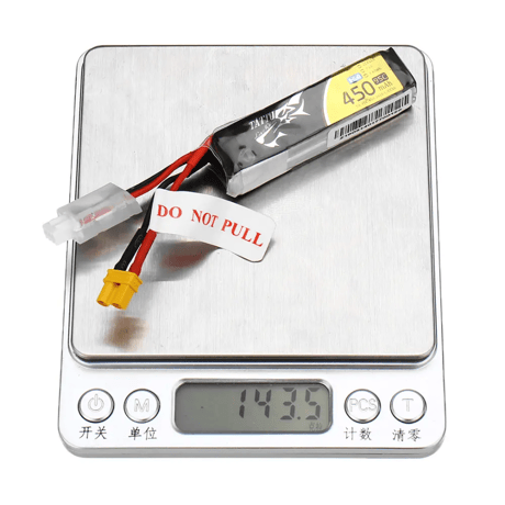 TATTU 7.6V 450mAh 95C 2S HV LiPo Battery XT30
