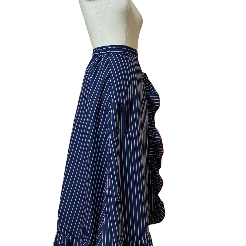 マルチカラーストライプフリルスカート 3-4y マルチカラーストライプ