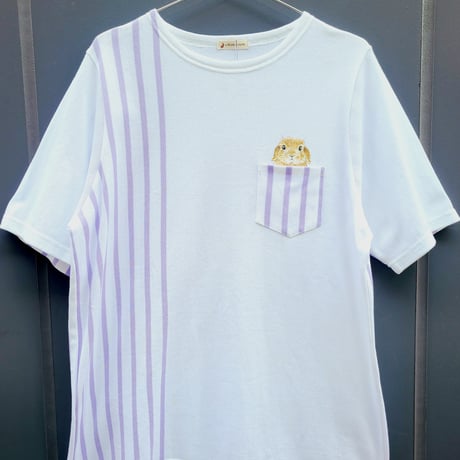ポケットからロップちゃんストライプトップス