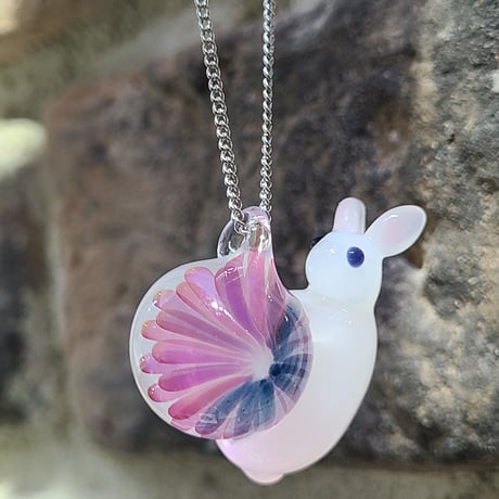 うさぎと紫陽花のペンダント-799