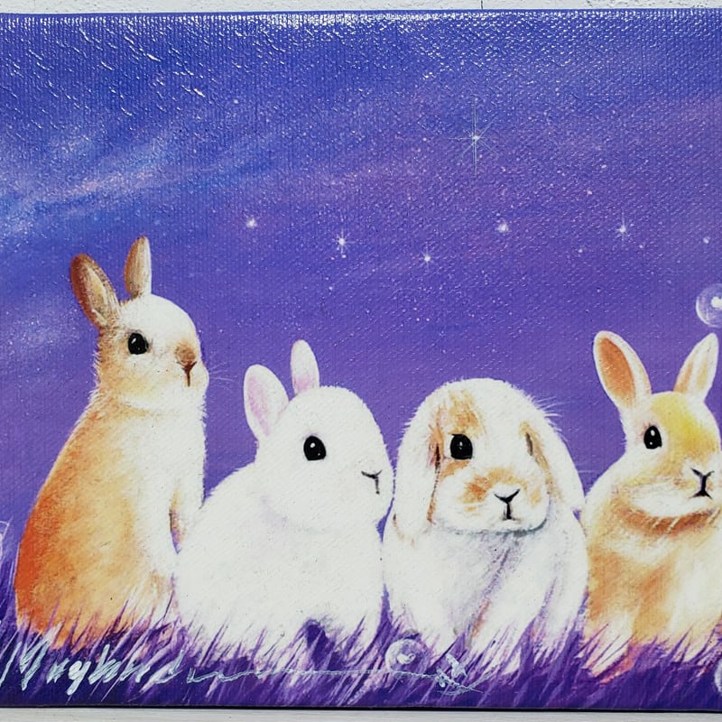 野うさぎ Wagner ラビット kunstlerschutz お月見できるかな