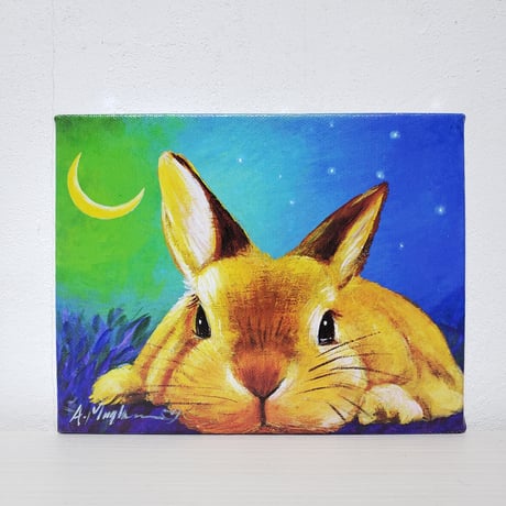 Moonlit Rabbit（0号キャンバスプリント）