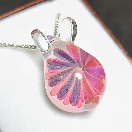 紫陽花うさぎのペンダント-798