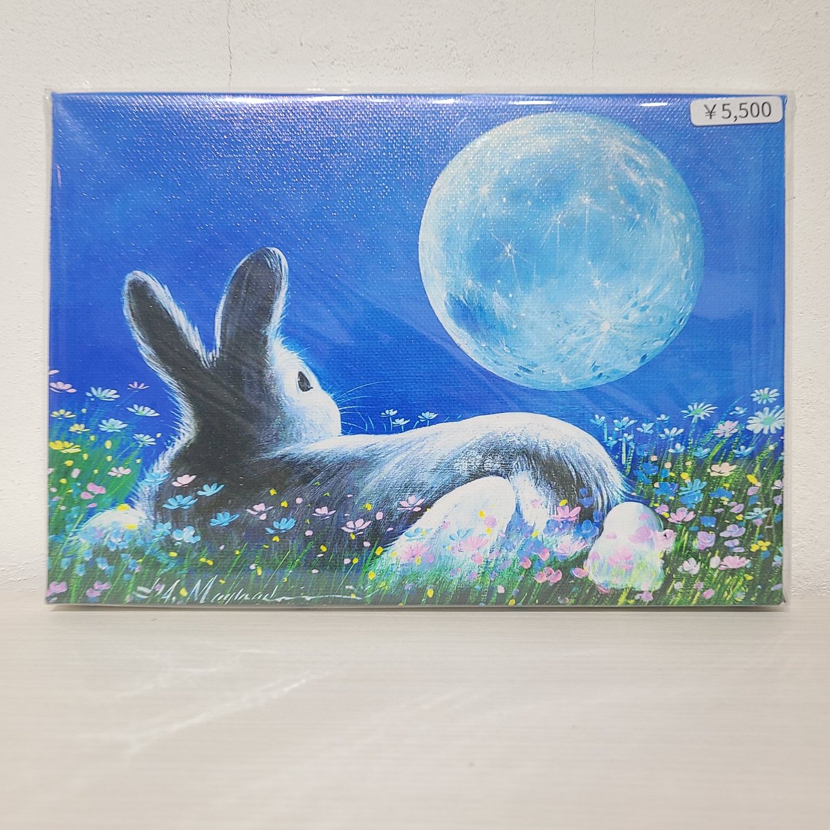 「ペチュニアとトイプードル」 アクリル画 SM キャンバス 原画 額なし ペチュニアとトイプードル」 アクリル画 SM キャンバス 原画 額
