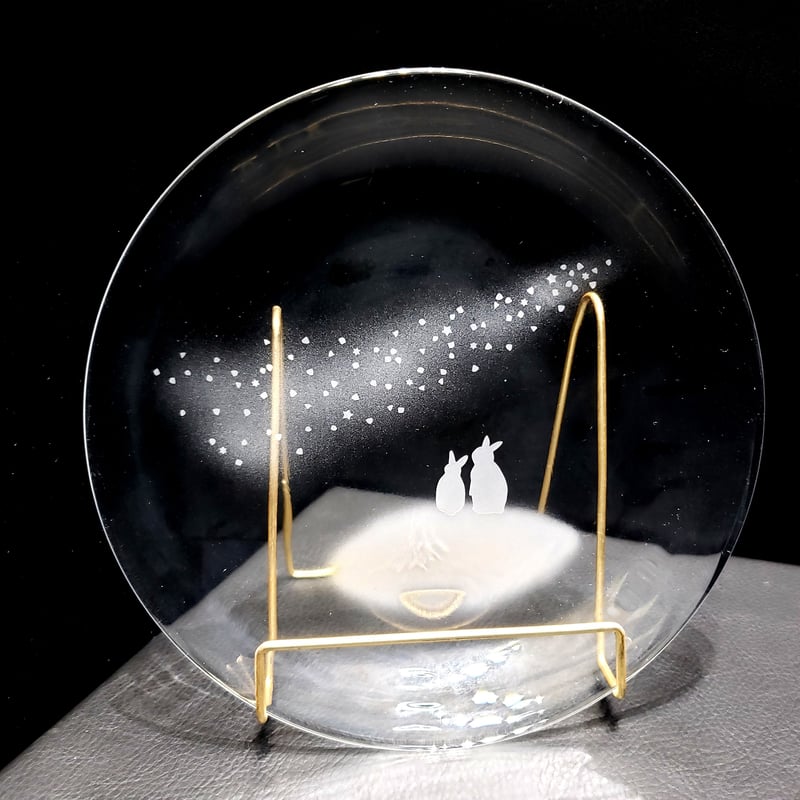 ガラス小皿【青い天の川へ】 | rabbica ONLINE STORE