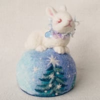 ［羊毛針刺し］ ウサギ(星飾り)