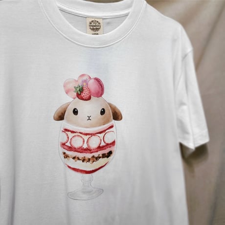 オーガニックコットンTシャツ（うさパルフェ）