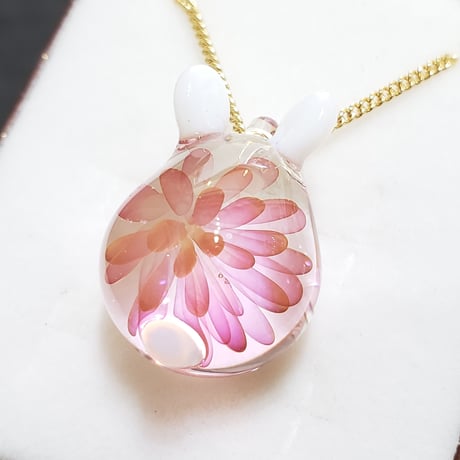 【春限定】桜うさぎのペンダント-449