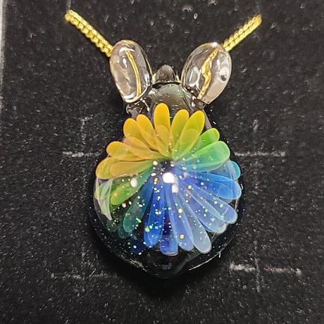 虹の花うさぎのペンダント-760