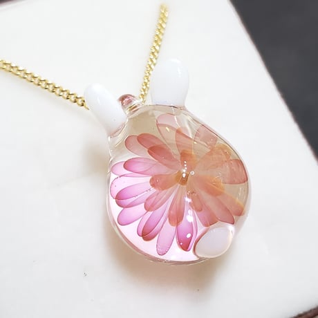 【春限定】桜うさぎのペンダント-449