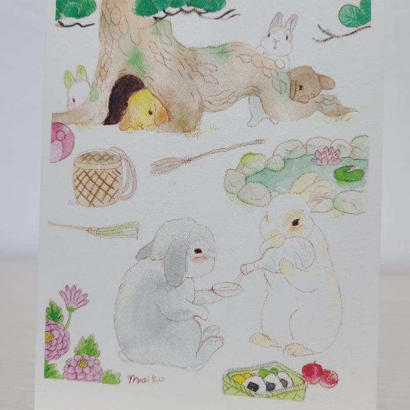 うさぎしまコラボ【ポストカード】 | rabbica ONLINE STORE