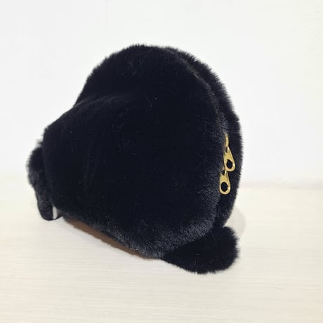 ふわふわのポーチさん ロップイヤー ブラックセルフ