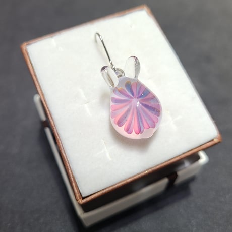 紫陽花うさぎのピアス(イヤリング変更可)-800