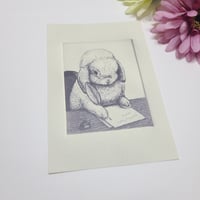 ポストカード【お手紙を書くロップちゃん】